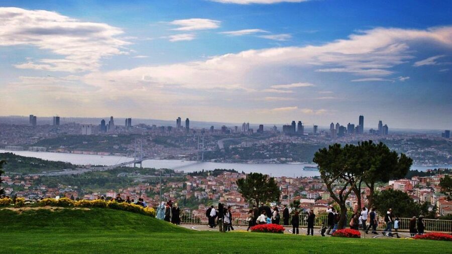 Istanbul: Europe and Asia Tour By Bus And Bosphorus Cruise - Moving to the European side: Pierre Loti Hill and cable car
