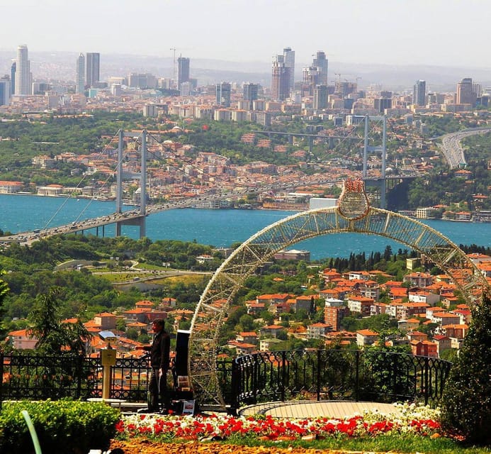 Istanbul Europe&Asian Sides Full Day Tour-with Boat & Lunch - Çamlıca Hill flower gardens and the 2019 Camlıca Mosque