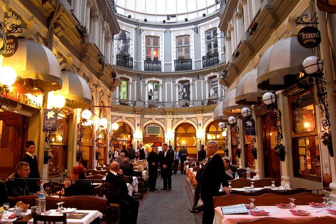 Istanbul Modern City Walking: Taksim to Galata With Secret Passages - Churches and arcades: Hagia Triada, St Antoine, and the Pera story