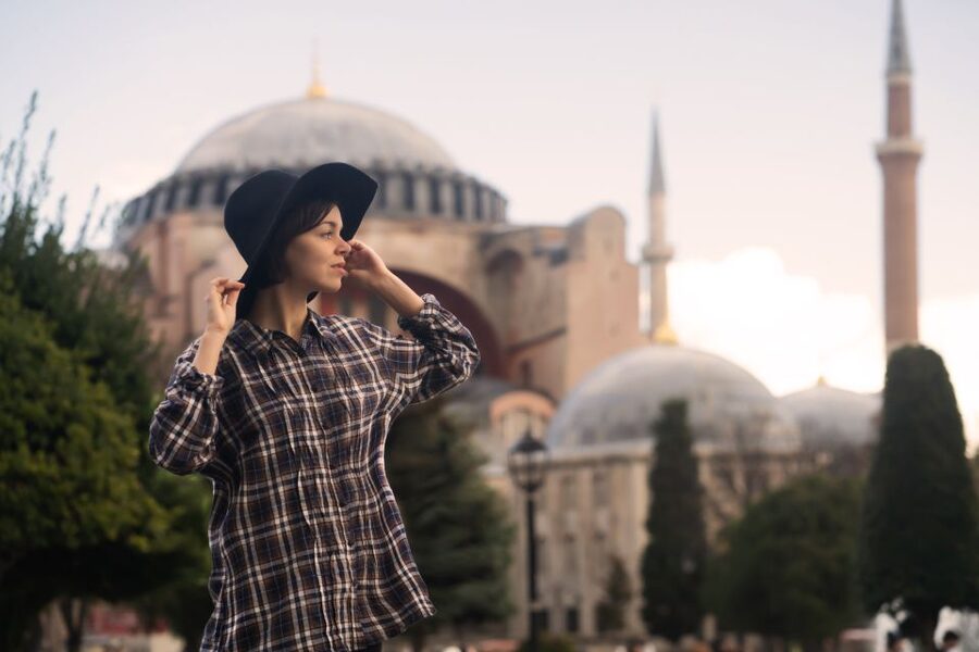Istanbul: Private photoshoot at Hagia Sophia&Blue Mosque - Hagia Sophia photo stop: turning a famous interior into flattering portraits