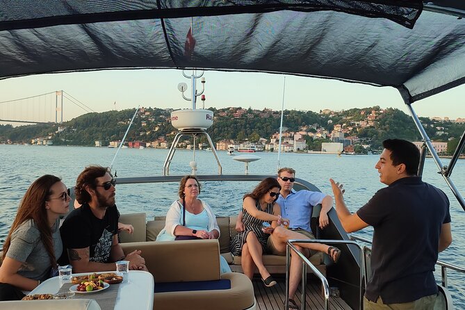 Istanbul Sunset Cruise on Luxury Yacht - Guided Group Cruise - Fatih Sultan Mehmet Bridge and Anadolu Hisarı: engineering meets the Ottoman view