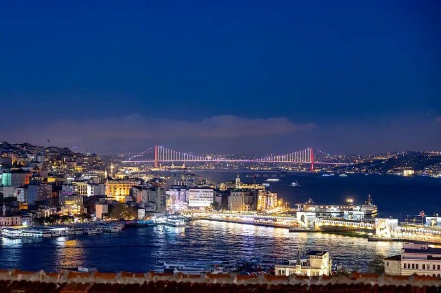 Istanbul: Turkish Food Night and Rooftop Experience - Süleymaniye rooftop tea stop: when Istanbul looks like a postcard