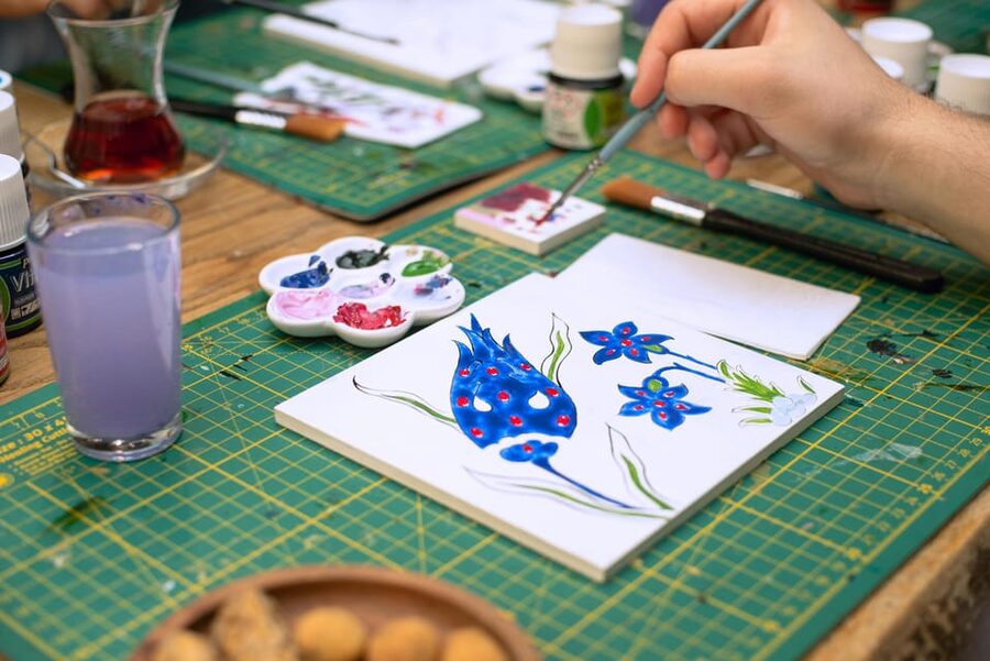Istanbul: Turkish Tile Painting & Ceramic Workshop w/ Snacks - European vs Asian side, the transport reality check