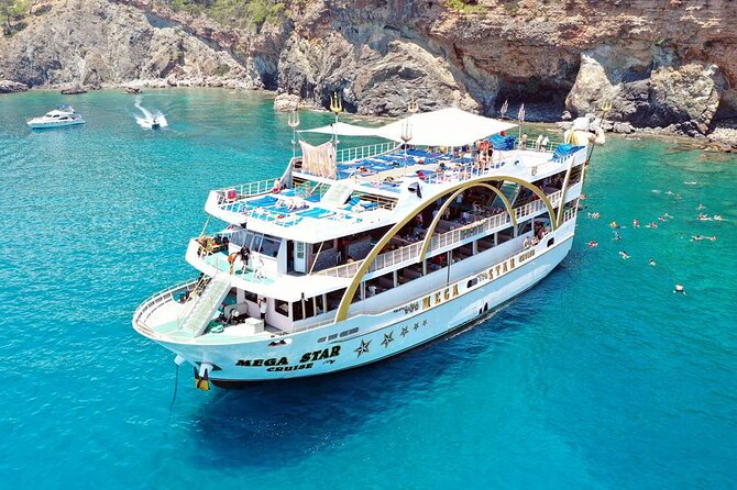 Kemer Mega Star Boat Trip With Hotel Transfer and Lunch - Phaselis Bay Swim: Turquoise Water and Classic Antalya Views