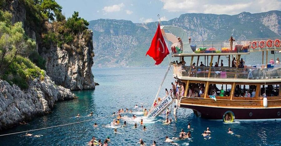 Kusadasi: Full-Day Boat Cruise w/ Lunch & Hotel Pickup - The Boat: Shade, Sunbeds, and a Place to Hang Out