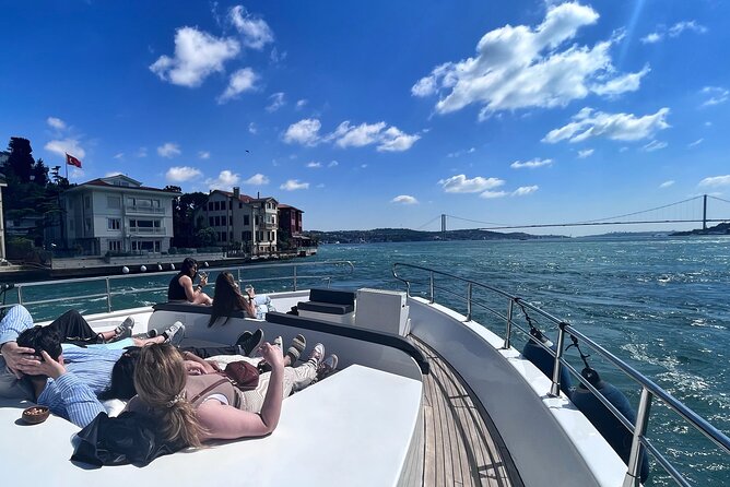 Luxury Bosphorus Yacht Tour – Asian Side Stop & Exploration - Dolmabahçe Palace and Dolmabahçe Mosque from the waterline