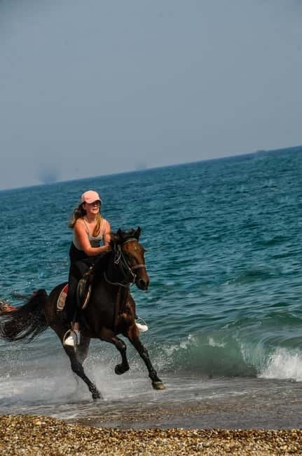 Manavgat Side: Horse Riding on the Beach and in the Forest - At the Base: The Briefing, Helmet, and Saddle-Up Moment