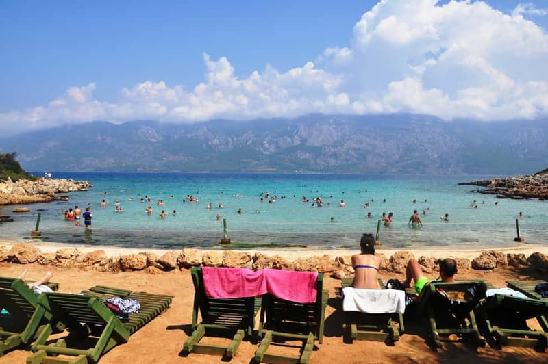 Marmaris: Cleopatra Island Boat Trip with Lunch and Drinks - On Board: Lunch, Included Soft Drinks, and Extra Options