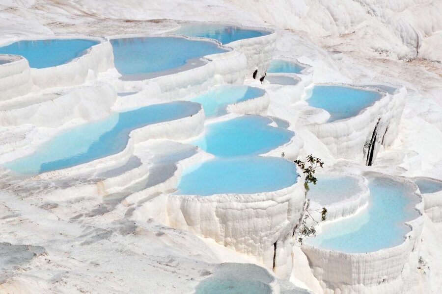 Marmaris: Pamukkale, Hot Spring, Travertines Tour with Lunch - The visitor center stop, shopping, and factory-style detours