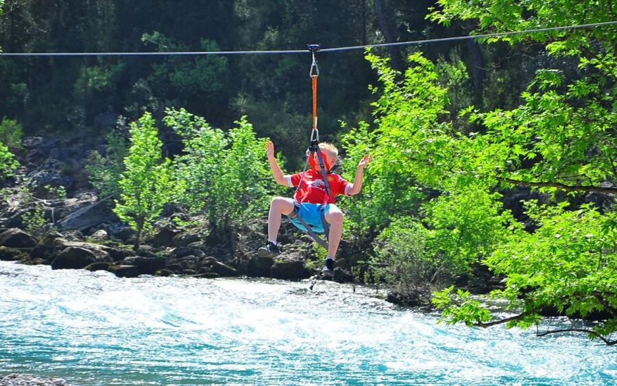 Mix Combo Adventure Tour: Zipline, River Rafting, Canyoning - Zipline: Two 500 m Runs Plus a 100 m Line
