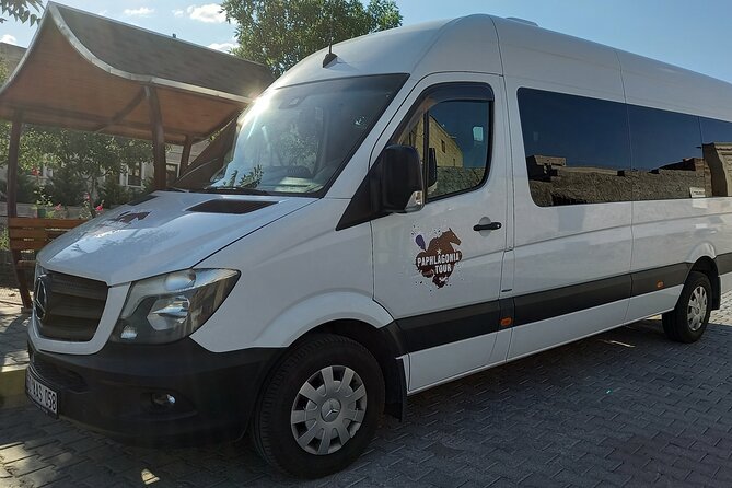 One way Transfer from Nevşehir Airport to Cappadocia Hotels - From NAV to Göreme, in a shared van that actually works