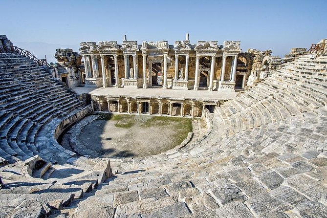 Pamukkale and Hierapolis Full-day Guided Tour from Antalya - Entering Hierapolis through Pamukkale Theater (quick but memorable)