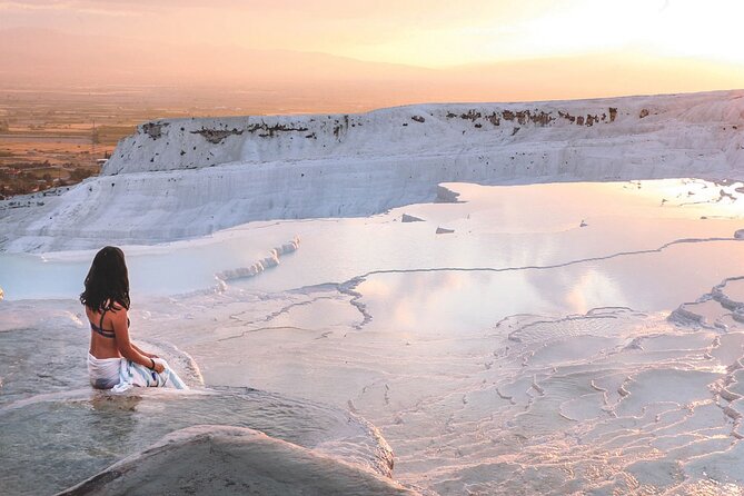 Pamukkale Full-Day Tour from Antalya with Lunch - Cotton Castle thermal pools: wading, swimming, and the white limestone look