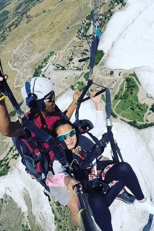 Pamukkale: Tandem Paragliding with Ancient Hierapolis Views - Pamukkale from the sky, without the stress