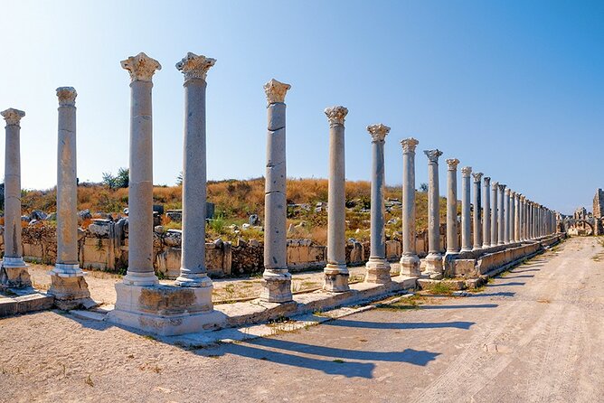 Perge Aspendos Aquaduct Side with Waterfall - Side Ancient City: a peninsula town with pirate-era stories
