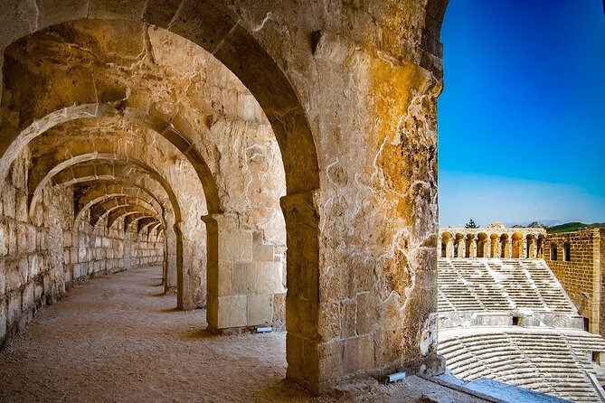Perge, Aspendos, Side and Waterfall Full Day Tour - Aspendos ruins and the Theater story of Architect Zenon