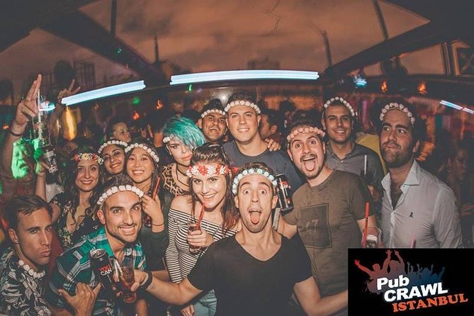 Pub Crawl Istanbul / Rooftop Clubs & Party Bus - From Asmalı Mescit into Taksim Square energy