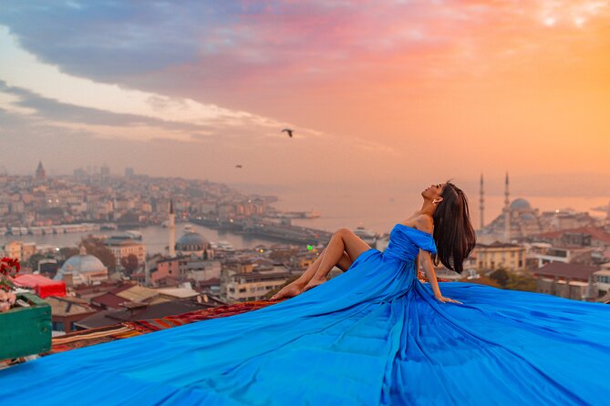 Rooftop Flying Dress Photo Shoot in Istanbul - Why a Flying Dress Shoot Works So Well Over the Bosphorus