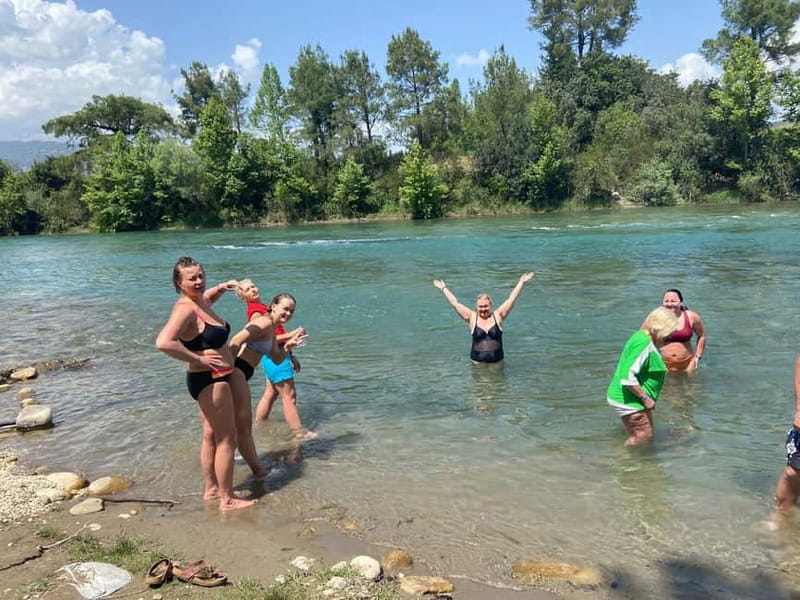 Side/Antalya: Canyon Rafting, Buggy or Quad, & Zipline Tour - Rafting Köprülü Canyon: helmets, rapids, and a 400-meter swim course