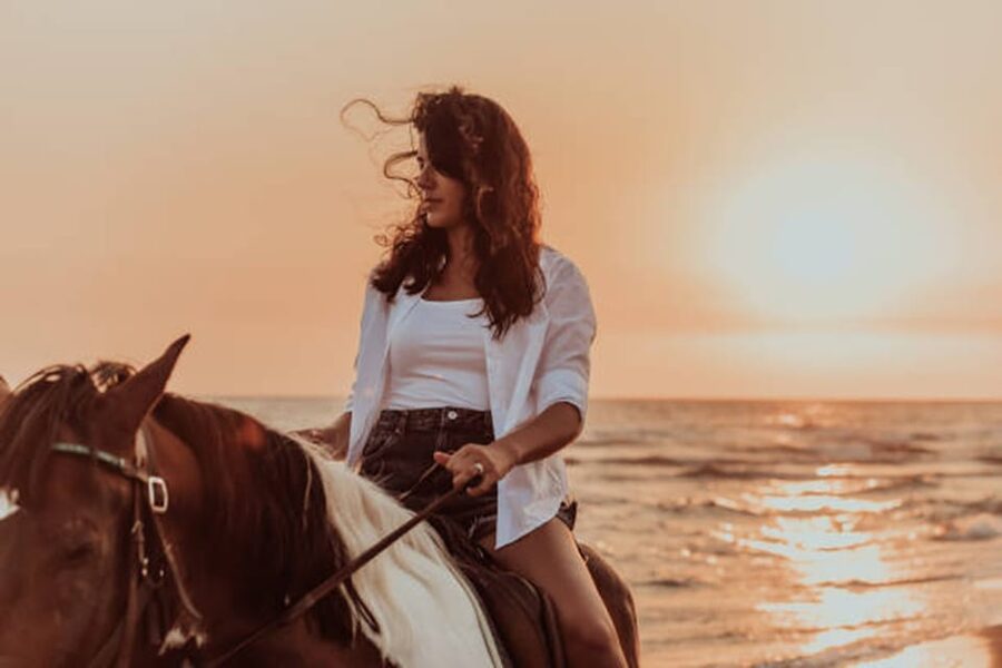Side: Horseback Riding Tour in Nature - The pre-ride lesson: horse care, technique, and safety gear