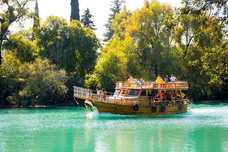 Side: Manavgat River Boat Trip & Grand Market w/ Lunch - Manavgat River, Grand Bazaar, and lunch on a wooden boat