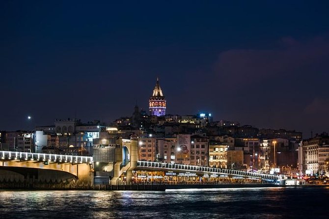 Stage Front Bosphorus Dinner Cruise with Pickup & Drinks included - The Route Stops: Second Bridge and Beylerbeyi Palace at Night