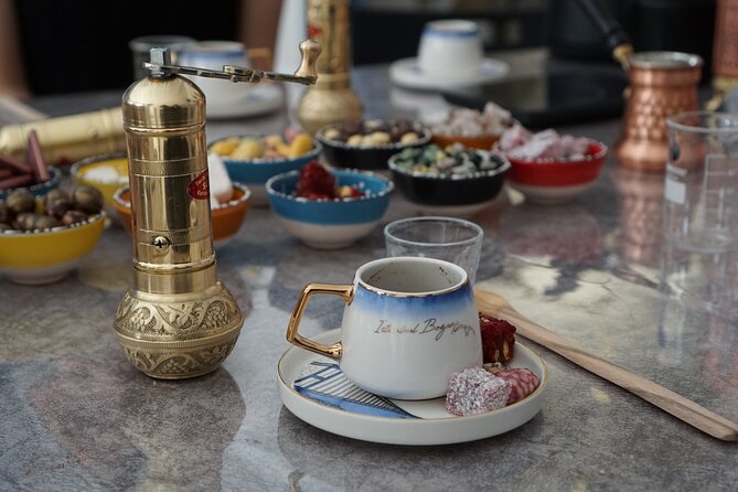 Turkish Coffee on Sand Workshop: Fortune Telling & Gift Set - Tea, Turkish Delight, and the Smell Test