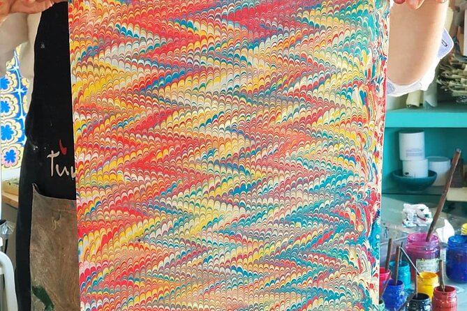 Turkish Marbling Paper Art Workshop - Private Class Energy With Betül and Ali, Studio Attention Included